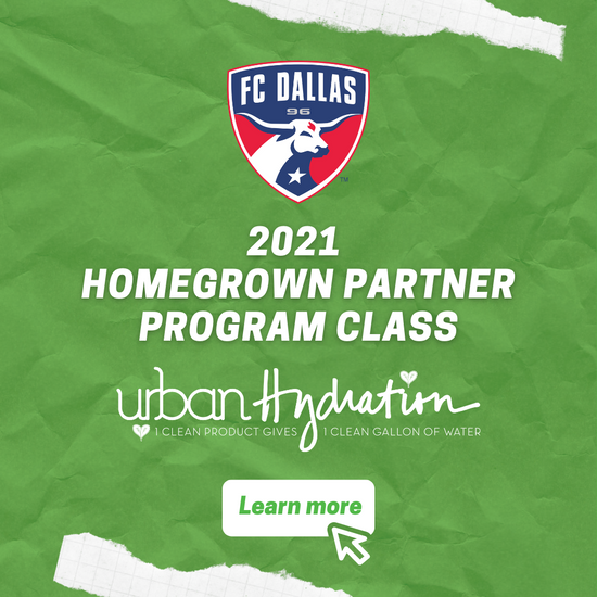 FC Dallas Introduces Urban Hydration as a 2021 Homegrown Partner
