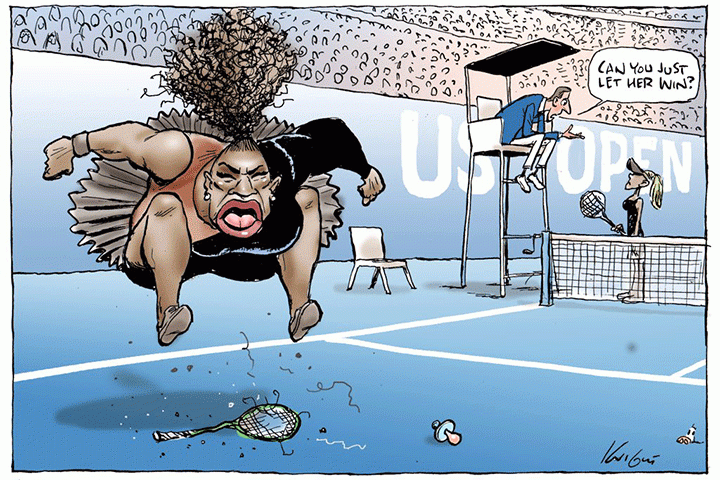 Cartoon of Serena Williams Sparks Controversy