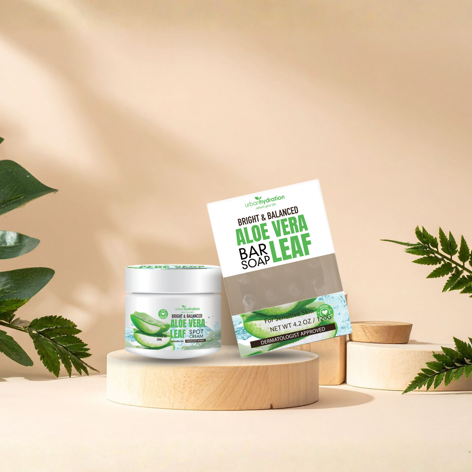 Set de 2 limpiadores e hidratantes Bright &amp; Balanced Aloe Vera | Urban Hydration