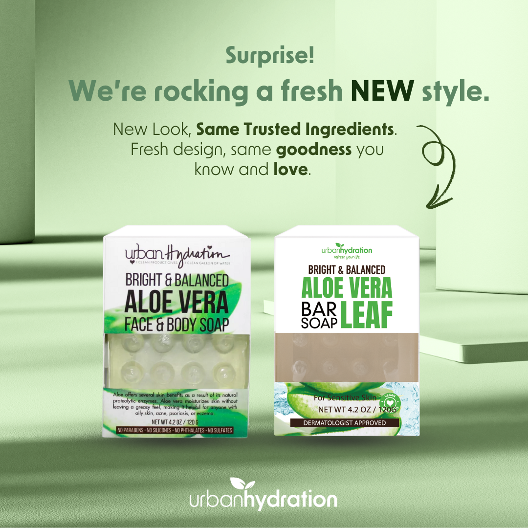 Aloe Vera Leaf Face & Body Bar Soap - 6 Pack