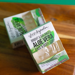Aloe Vera Leaf Face & Body Bar Soap - 6 Pack