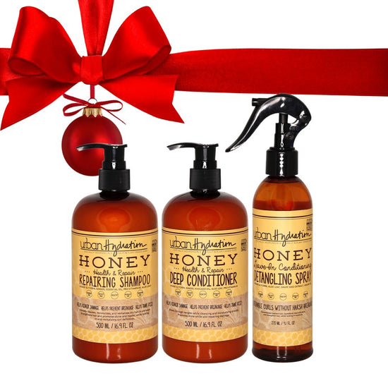 Load image into Gallery viewer, Honey Health &amp;amp; Repair Cleanse &amp;amp; Condition 3pc Set Holiday
