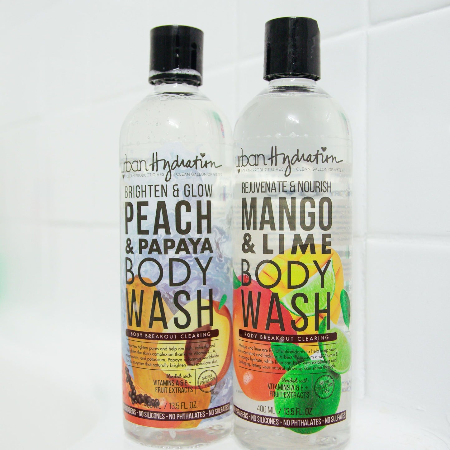 Load image into Gallery viewer, Peach &amp;amp; Papaya and Mango &amp;amp; Lime Body Wash