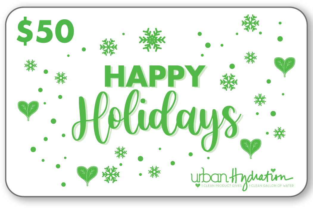 Load image into Gallery viewer, Urban Hydration &amp;quot;Happy Holidays&amp;quot; $50 Gift Card