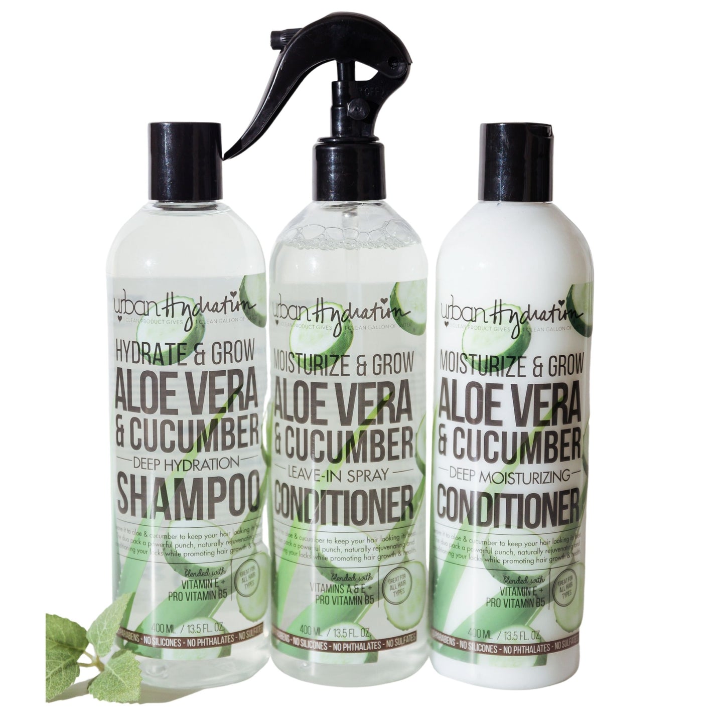 & Grow Aloe Vera & Cucumber Leave-in Spray Conditioner – Urban Hydration