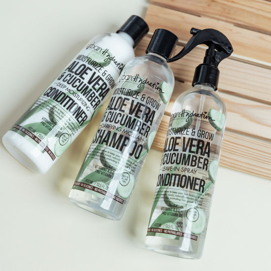 Hydrate & Grow Aloe Vera & Cucumber Collection Lifestyle