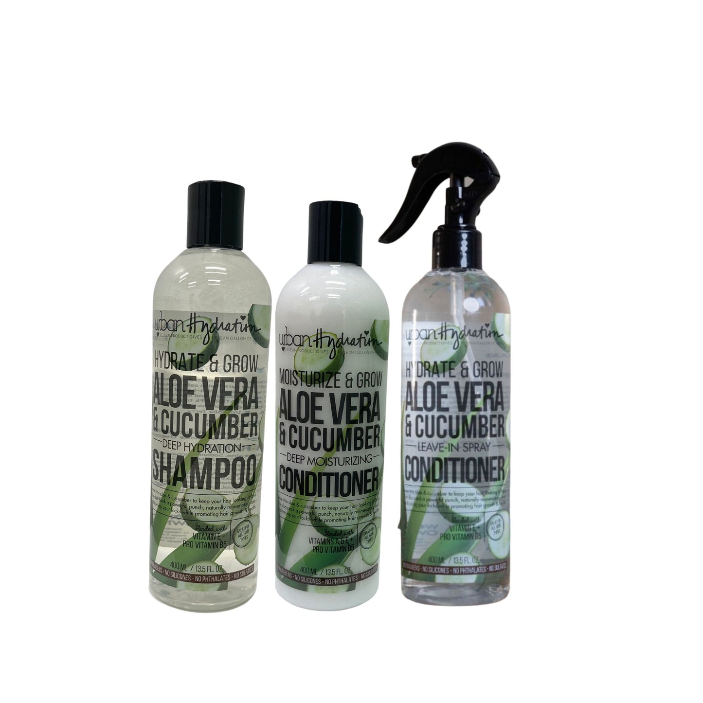 Hydrate & Grow Aloe Vera & Cucumber Haircare 3pc Set