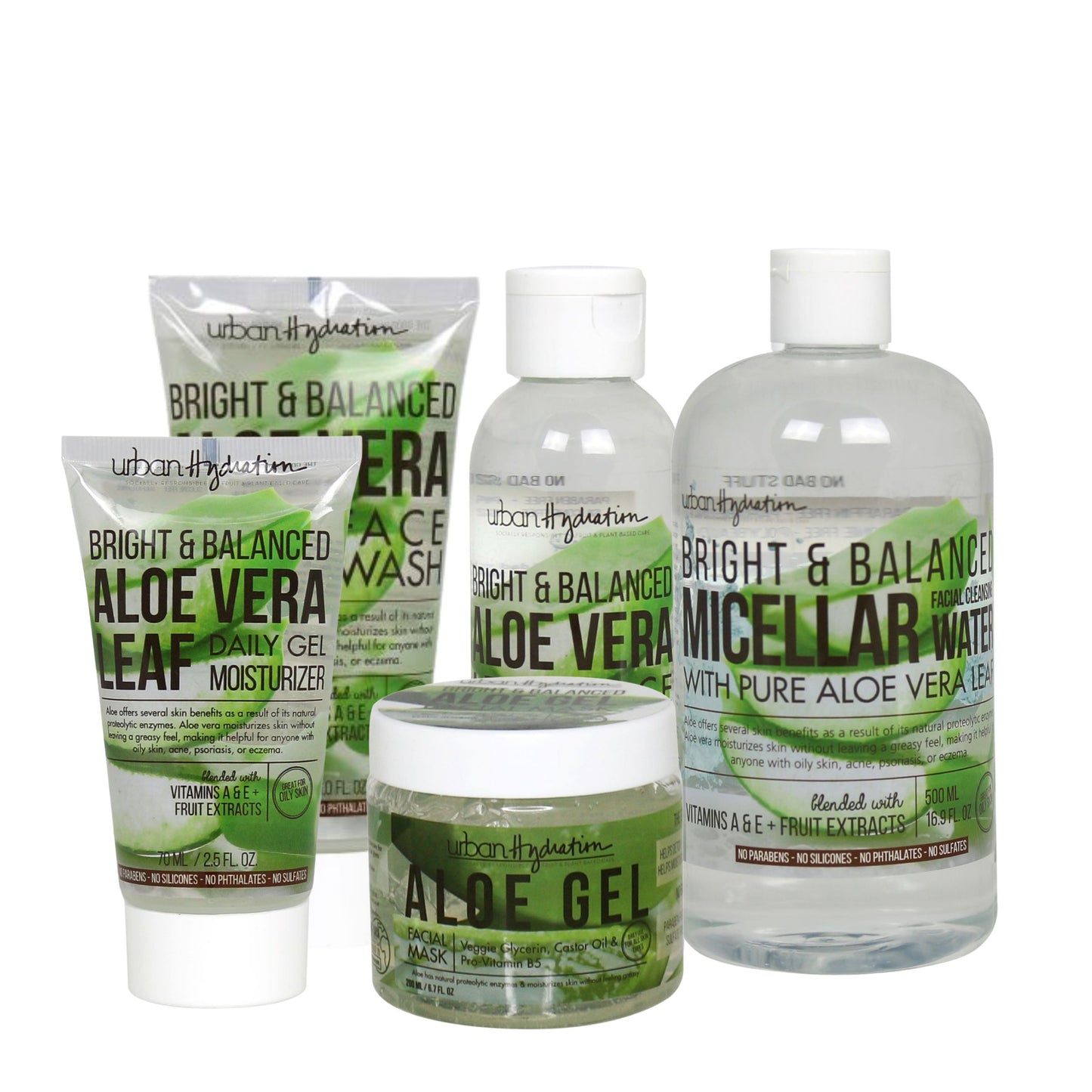 Bright & Balanced Aloe Vera Regime Hydrating Skincare 5pc Set