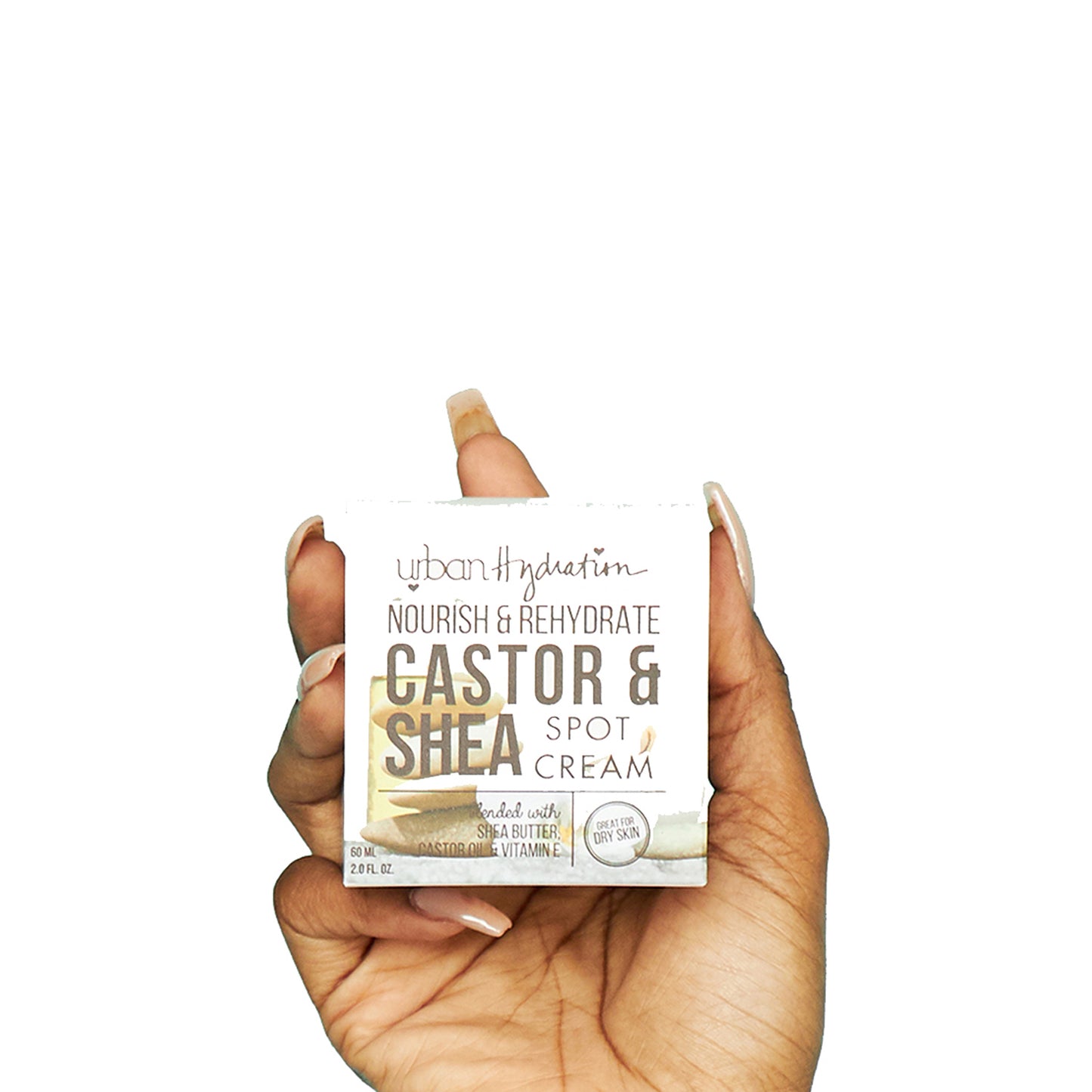 Load image into Gallery viewer, Nourish &amp;amp; Rehydrate Castor &amp;amp; Shea Spot Cream Hand Model