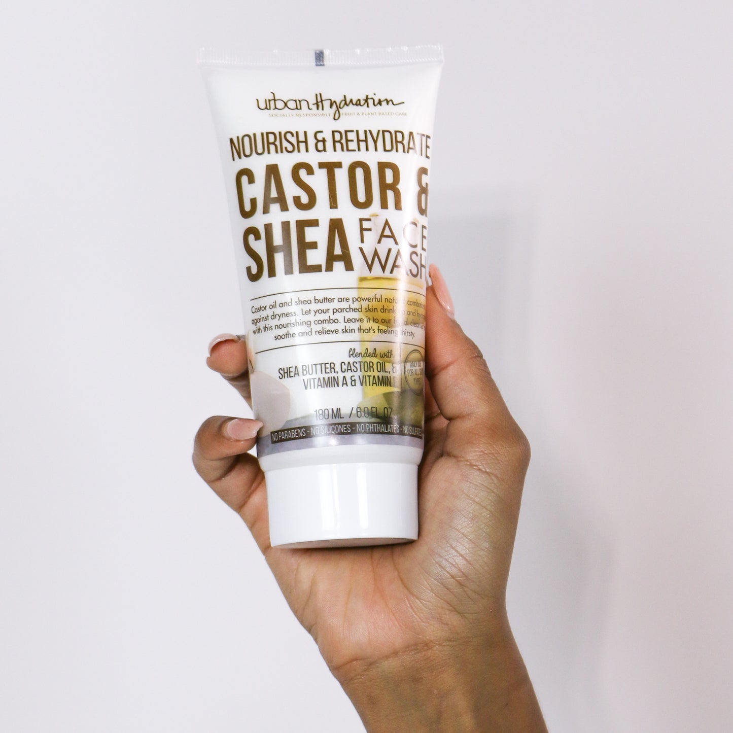 Nourish & Rehydrate Castor & Shea Face Wash Hand Model